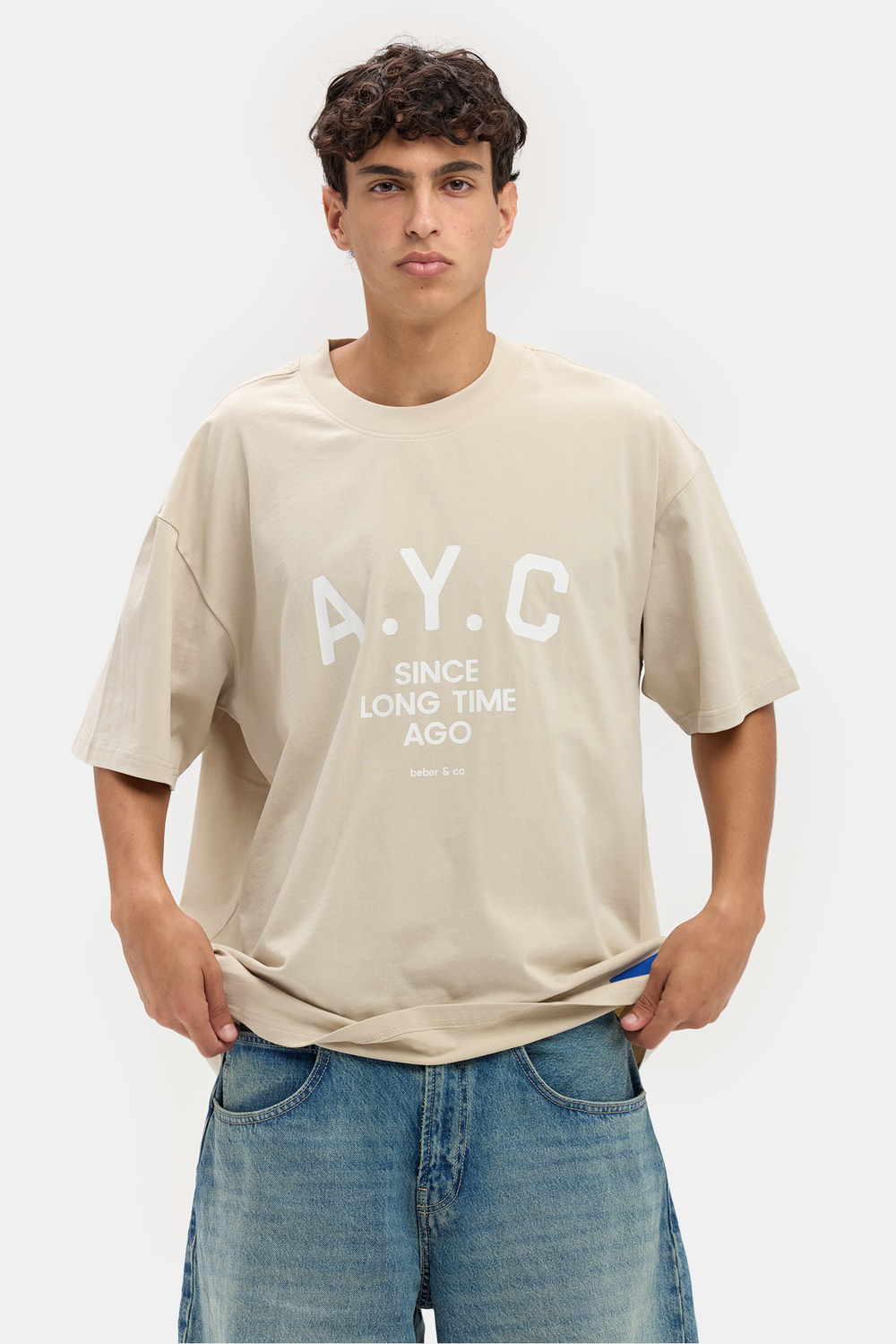 A.Y.C (Am Yisrael Chai)  unisex T-SHIRT - OFF-WHITE